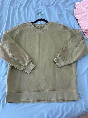 Lululemon sage green oversized crew sweater size 10